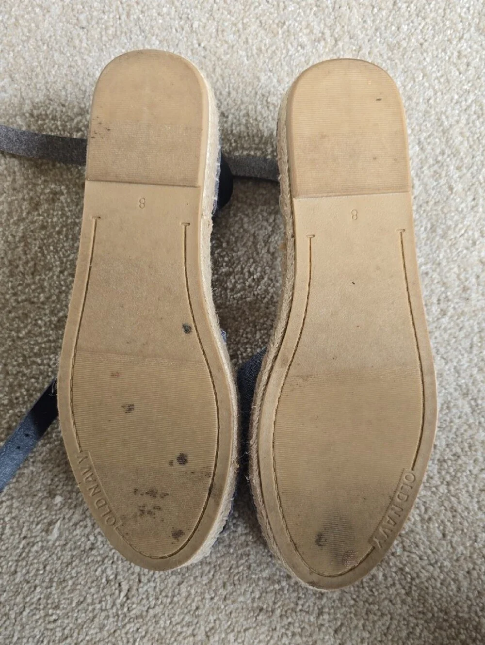 Old Navy Denim Blue Espadrille Ankle-Strap Sandals